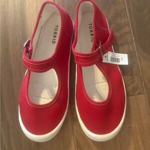 Torrid Red Women’s Mary Jane’s Casual Flats Shoes with Strap